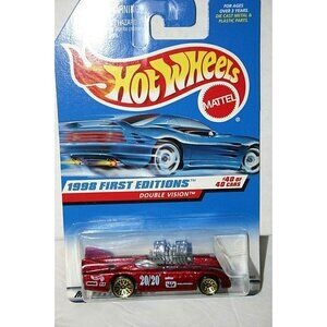 Hot Wheels 1998 First Editions Double Vision # 684 red 20/20 muroc